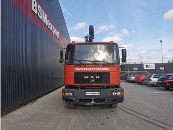 Dropside/ Flatbed truck, Crane truck MAN 25.422 flatbed truck: picture 2