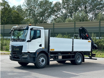 New Crane truck, Dropside/ Flatbed truck MAN TGM 18.320 4x2 Euro6e Kran Hiab: picture 3