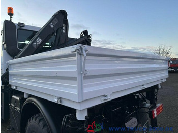 Dropside/ Flatbed truck, Crane truck Unimog U 300 4x4 Hiab Kran Fernbedienung Nur 78.144 Km: picture 4