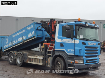 Dropside/ Flatbed truck, Crane truck Scania R440 6X2 Palfinger PK16001 Crane Kran Lift+Lenkachse Euro 5: picture 4