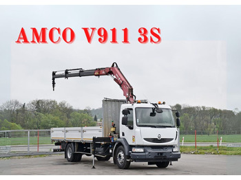 Crane truck RENAULT Midlum 220