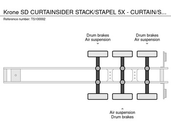 Curtainsider semi-trailer Krone SD CURTAINSIDER STACK/STAPEL 5X - CURTAIN/SCHUIFZEIL/GARDIENEN - MULTIPLE UNITS!: picture 4