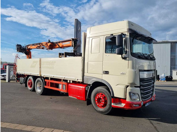 Crane truck, Dropside/ Flatbed truck DAF XF 440 6x2 Pritsche Kran Atlas 145.2-A12: picture 3