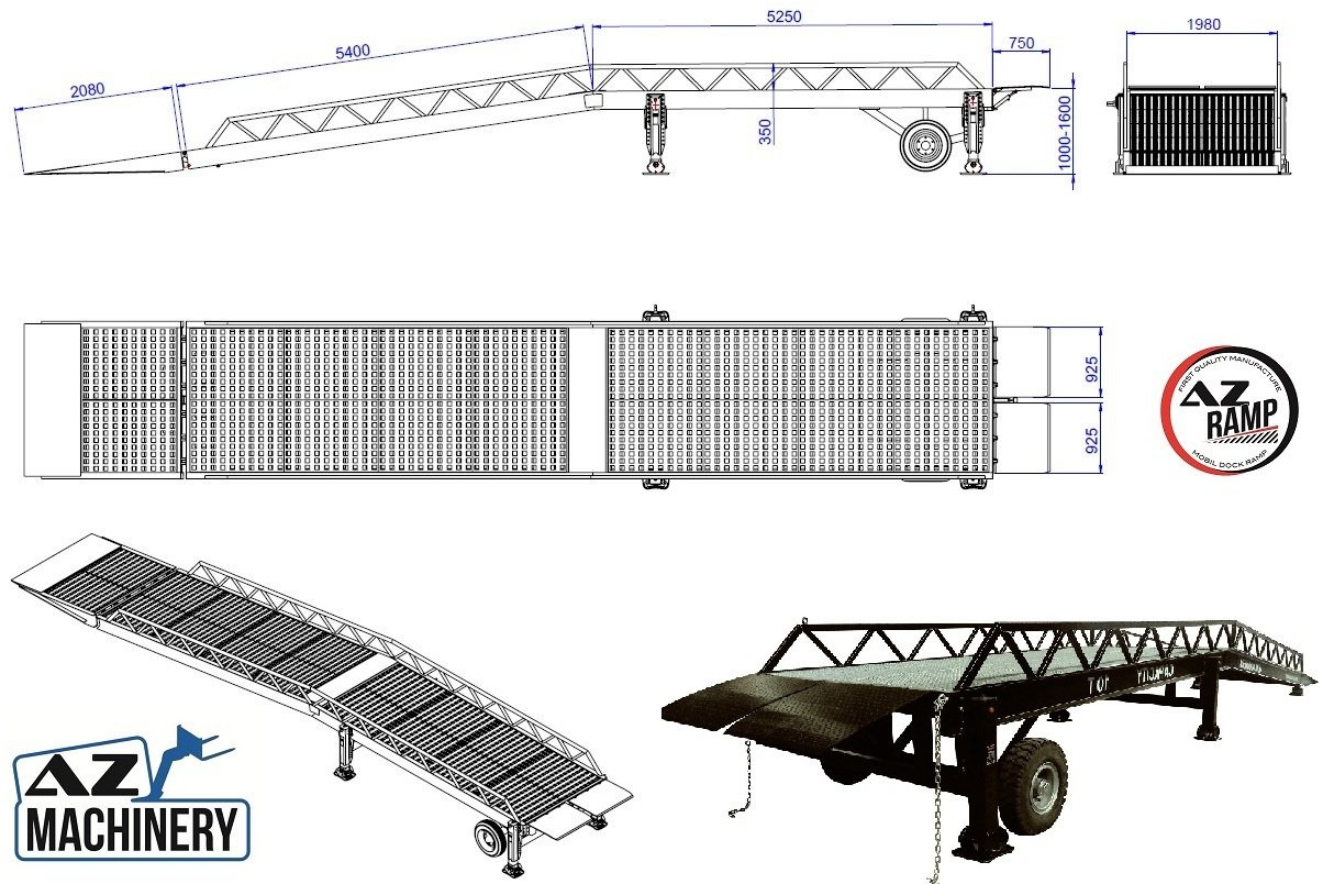 New Loading ramp Loading Ramp with with hydraulic tilting bridge -  AZ RAMP - STAR LLO- 12 T.: picture 9