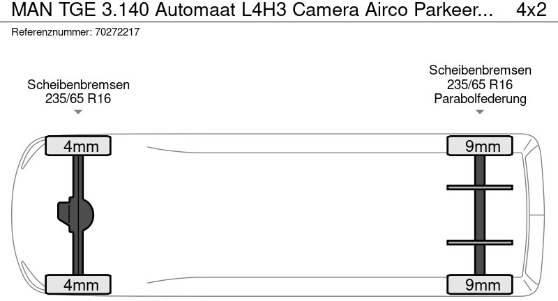 Panel van MAN TGE 3.140 Automaat L4H3 Camera Airco Parkeersensoren L3H2 14m3 Airco: picture 21