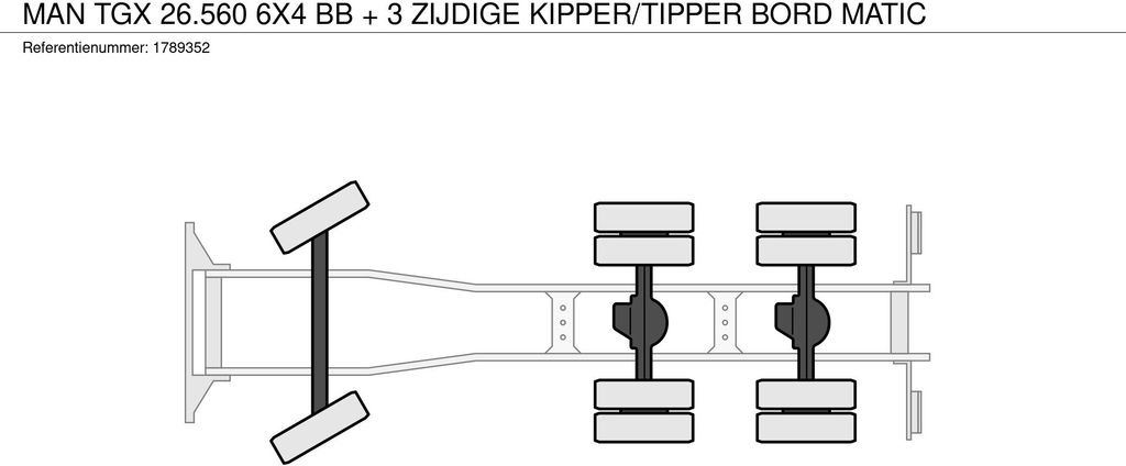 MAN TGX 26.560 6X4 BB + 3 ZIJDIGE KIPPER/TIPPER BORD  leasing MAN TGX 26.560 6X4 BB + 3 ZIJDIGE KIPPER/TIPPER BORD: picture 30