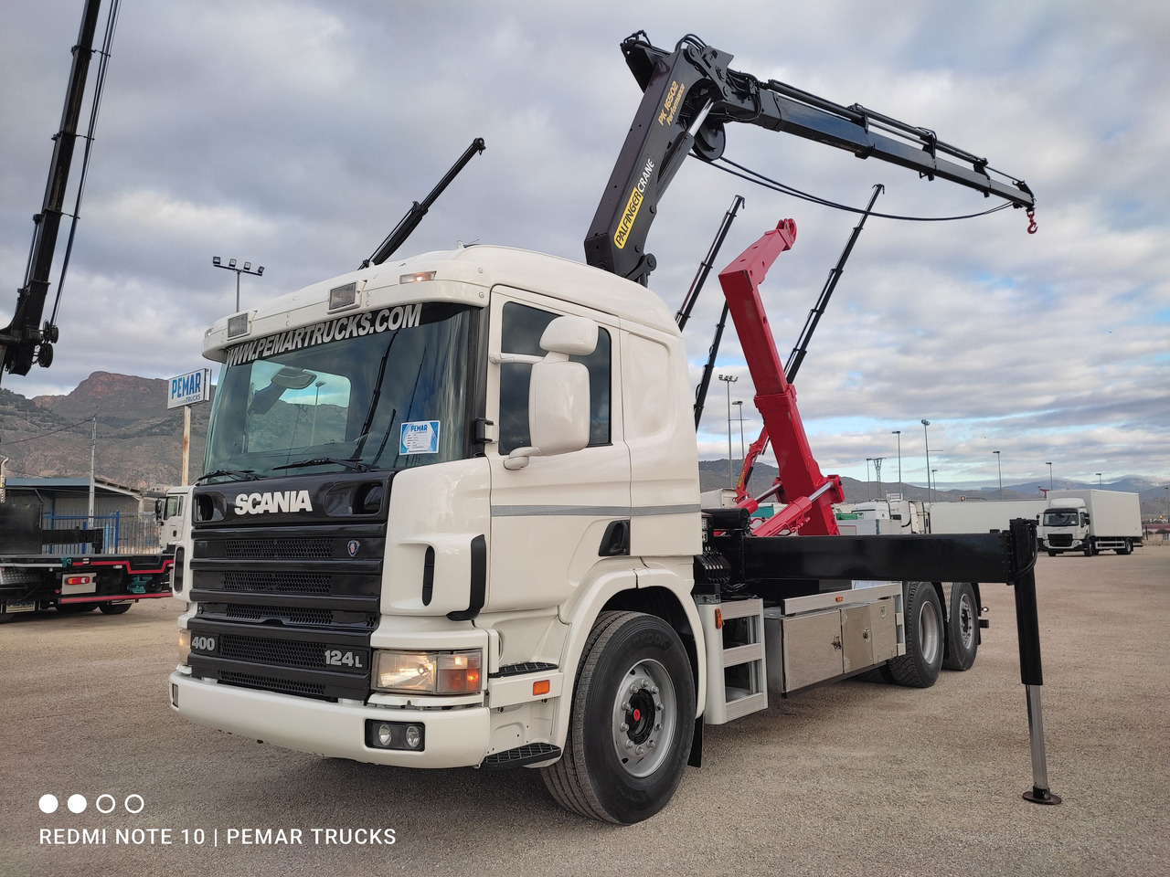 Hook lift truck, Crane truck SCANIA P124 400 6X2 GRUA PALFINGER GANCHO: picture 21