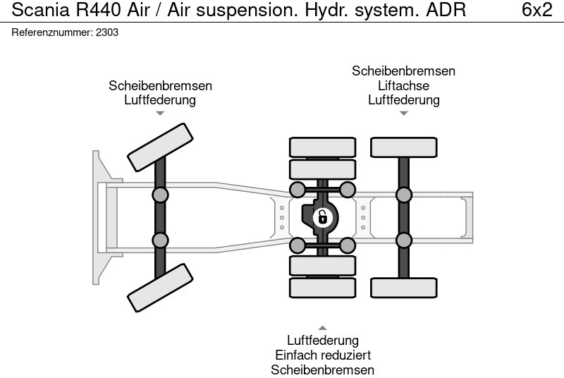 Tractor unit Scania R440 Air / Air suspension. Hydr. system. ADR: picture 16