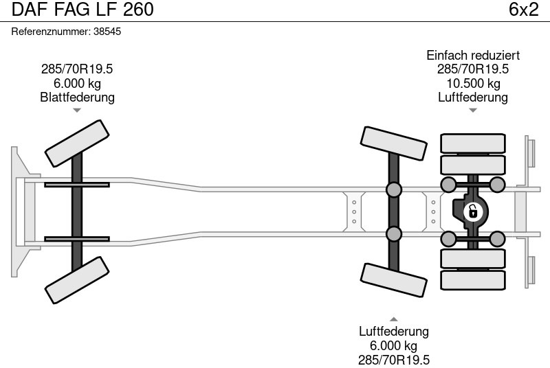Garbage truck DAF FAG LF 260: picture 20