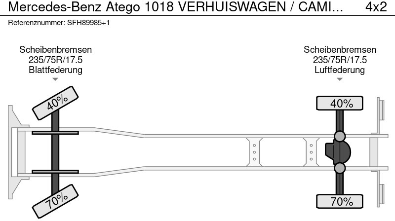 Box truck Mercedes-Benz Atego 1018 VERHUISWAGEN / CAMION DE DÉMÉNAGEMENT: picture 13