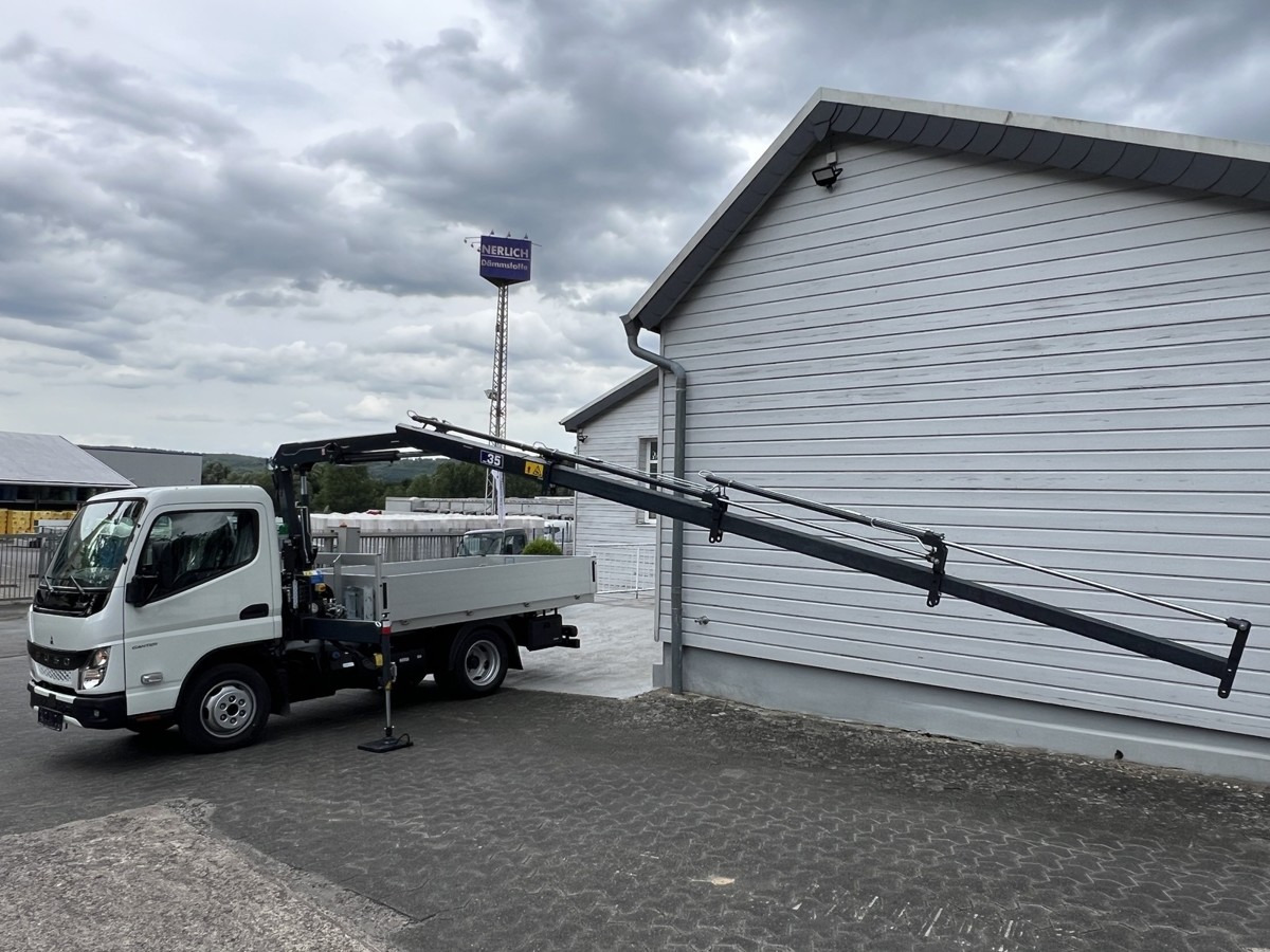 New Flatbed van FUSO 3S15 Alu Pritsche 2.80m Ladekran: picture 6