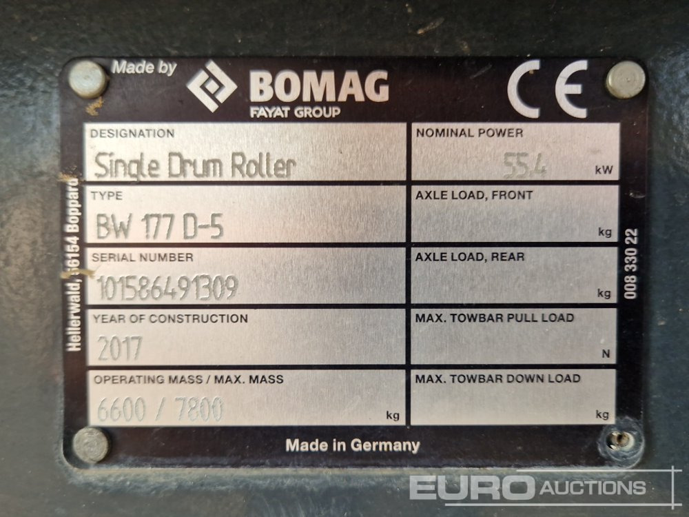 Roller 2017 Bomag BW177 D-5: picture 29